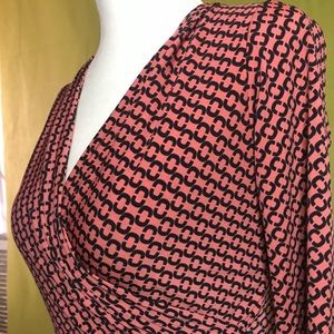 Casual navy and pink slip on.